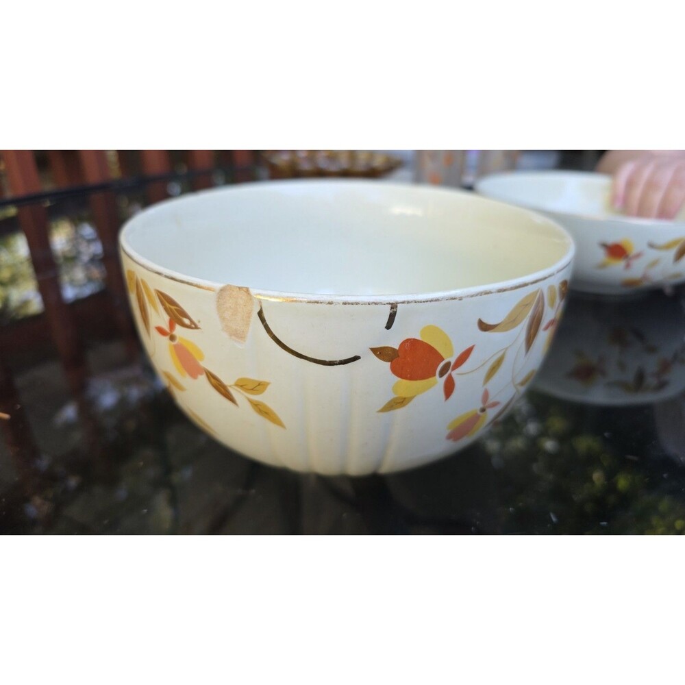 Vintage Hall's Superior Autumn Leaf Lipton Mixing Bowl 7.5" Mary Dunbar USA